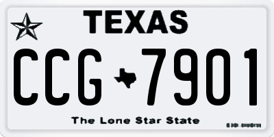 TX license plate CCG7901