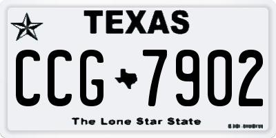 TX license plate CCG7902