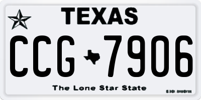 TX license plate CCG7906