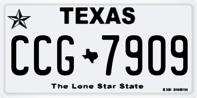 TX license plate CCG7909