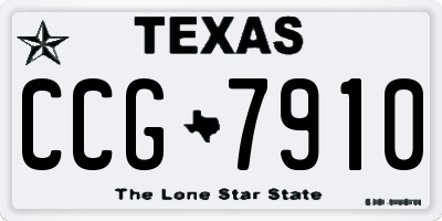 TX license plate CCG7910