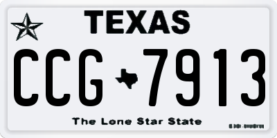TX license plate CCG7913