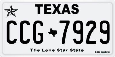 TX license plate CCG7929