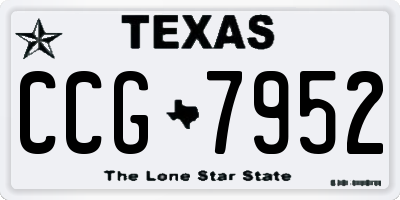 TX license plate CCG7952