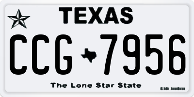 TX license plate CCG7956