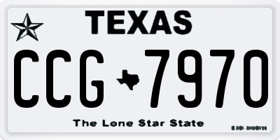 TX license plate CCG7970