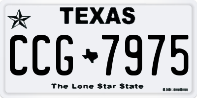 TX license plate CCG7975