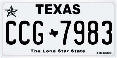 TX license plate CCG7983