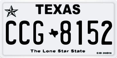 TX license plate CCG8152