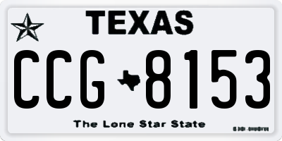 TX license plate CCG8153