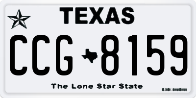 TX license plate CCG8159