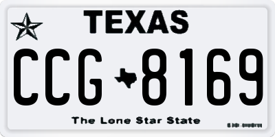 TX license plate CCG8169