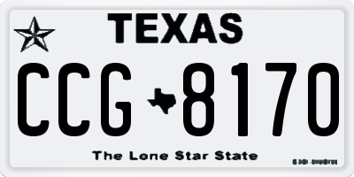 TX license plate CCG8170