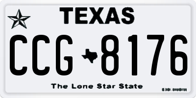 TX license plate CCG8176