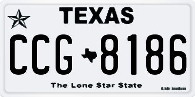 TX license plate CCG8186