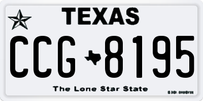 TX license plate CCG8195
