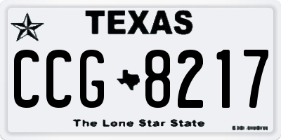 TX license plate CCG8217