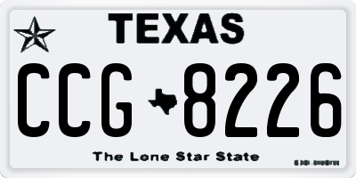 TX license plate CCG8226