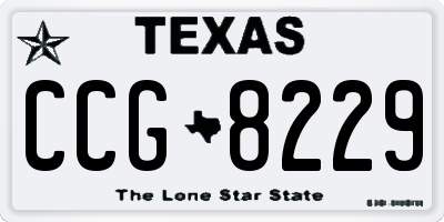 TX license plate CCG8229
