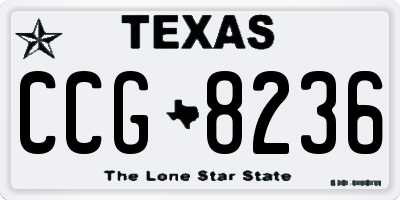 TX license plate CCG8236