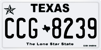 TX license plate CCG8239