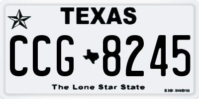 TX license plate CCG8245