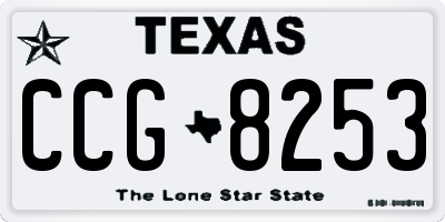 TX license plate CCG8253
