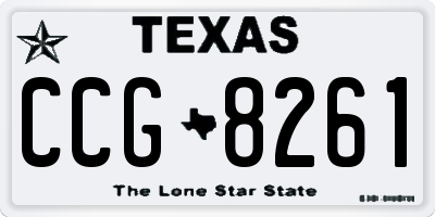 TX license plate CCG8261