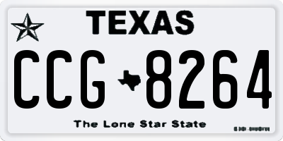 TX license plate CCG8264