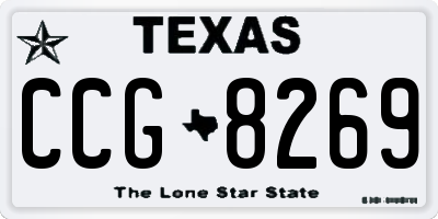 TX license plate CCG8269