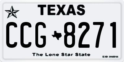 TX license plate CCG8271
