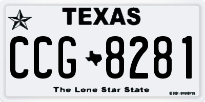 TX license plate CCG8281