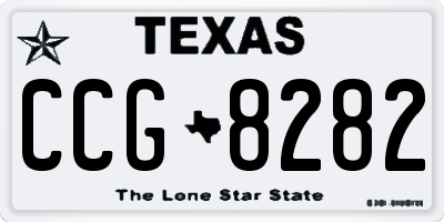 TX license plate CCG8282