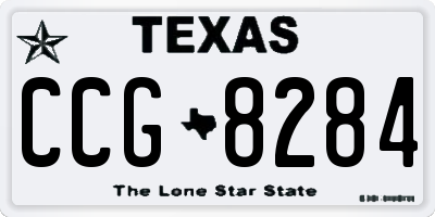 TX license plate CCG8284
