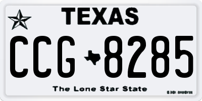 TX license plate CCG8285
