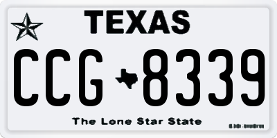 TX license plate CCG8339