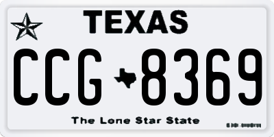 TX license plate CCG8369