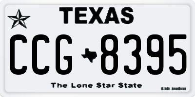 TX license plate CCG8395