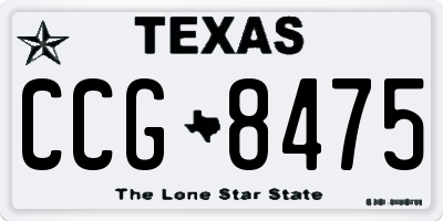 TX license plate CCG8475