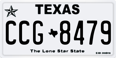 TX license plate CCG8479