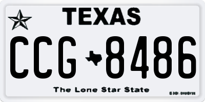 TX license plate CCG8486