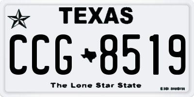 TX license plate CCG8519