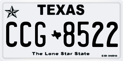 TX license plate CCG8522