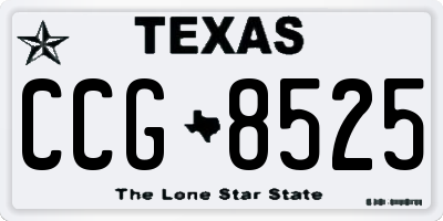 TX license plate CCG8525