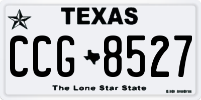 TX license plate CCG8527