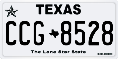 TX license plate CCG8528