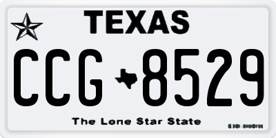 TX license plate CCG8529