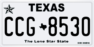 TX license plate CCG8530