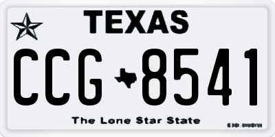 TX license plate CCG8541