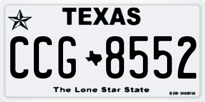 TX license plate CCG8552
